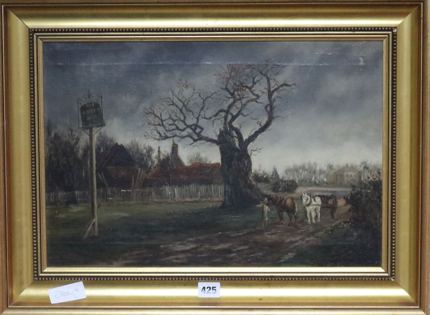 M. Cazin, oil on canvas, The Goffs Oak, Sheerness, signed, 32 x 47cm.