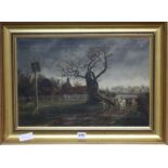 M. Cazin, oil on canvas, The Goffs Oak, Sheerness, signed, 32 x 47cm.