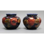 A pair of Moorcroft vases