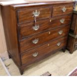 A George III mahogany chest of drawers W.107.5cm