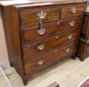 A George III mahogany chest of drawers W.107.5cm