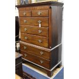 A George III mahogany tallboy W.112cm