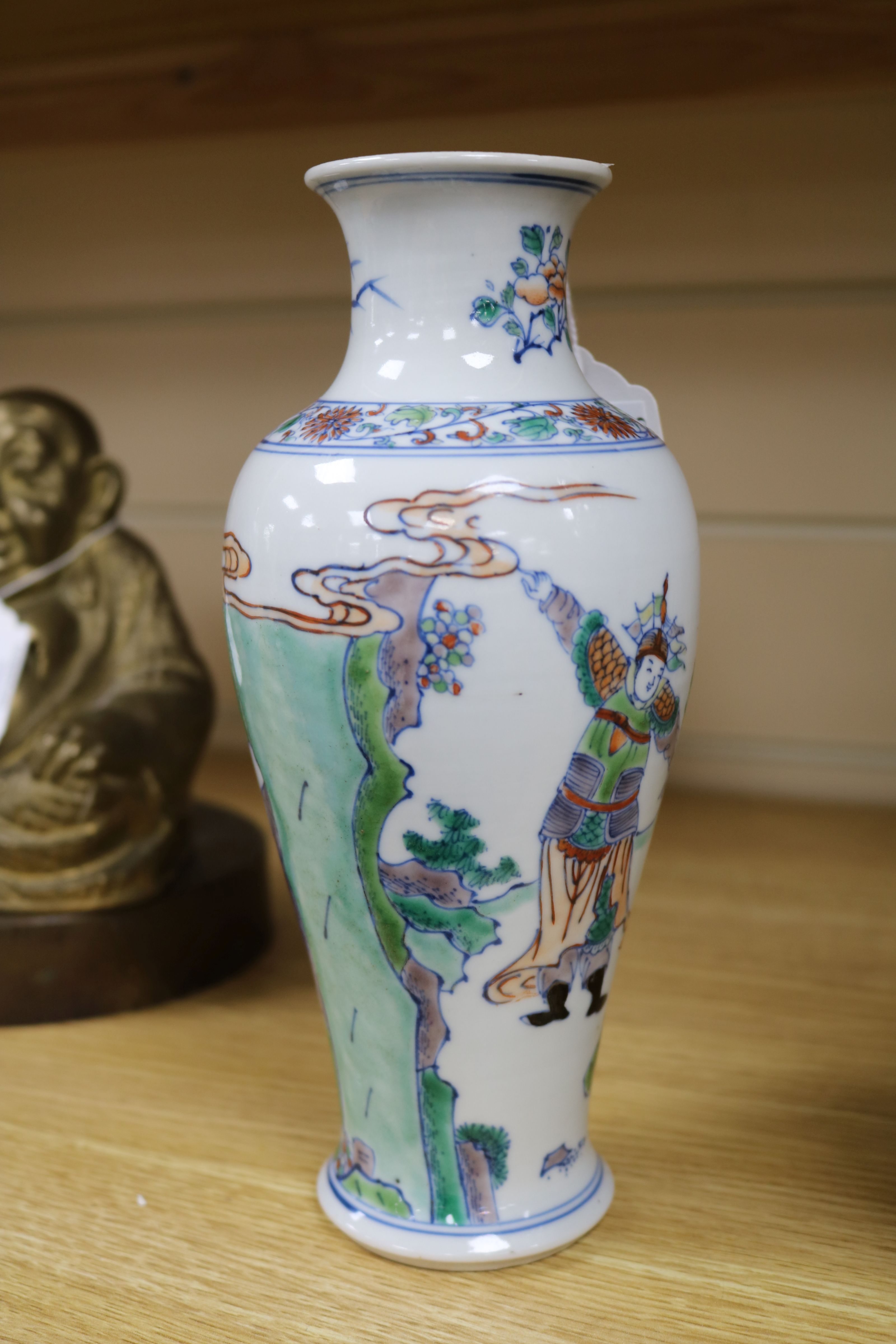 A Chinese famille verte vase height 22cm - Image 4 of 6