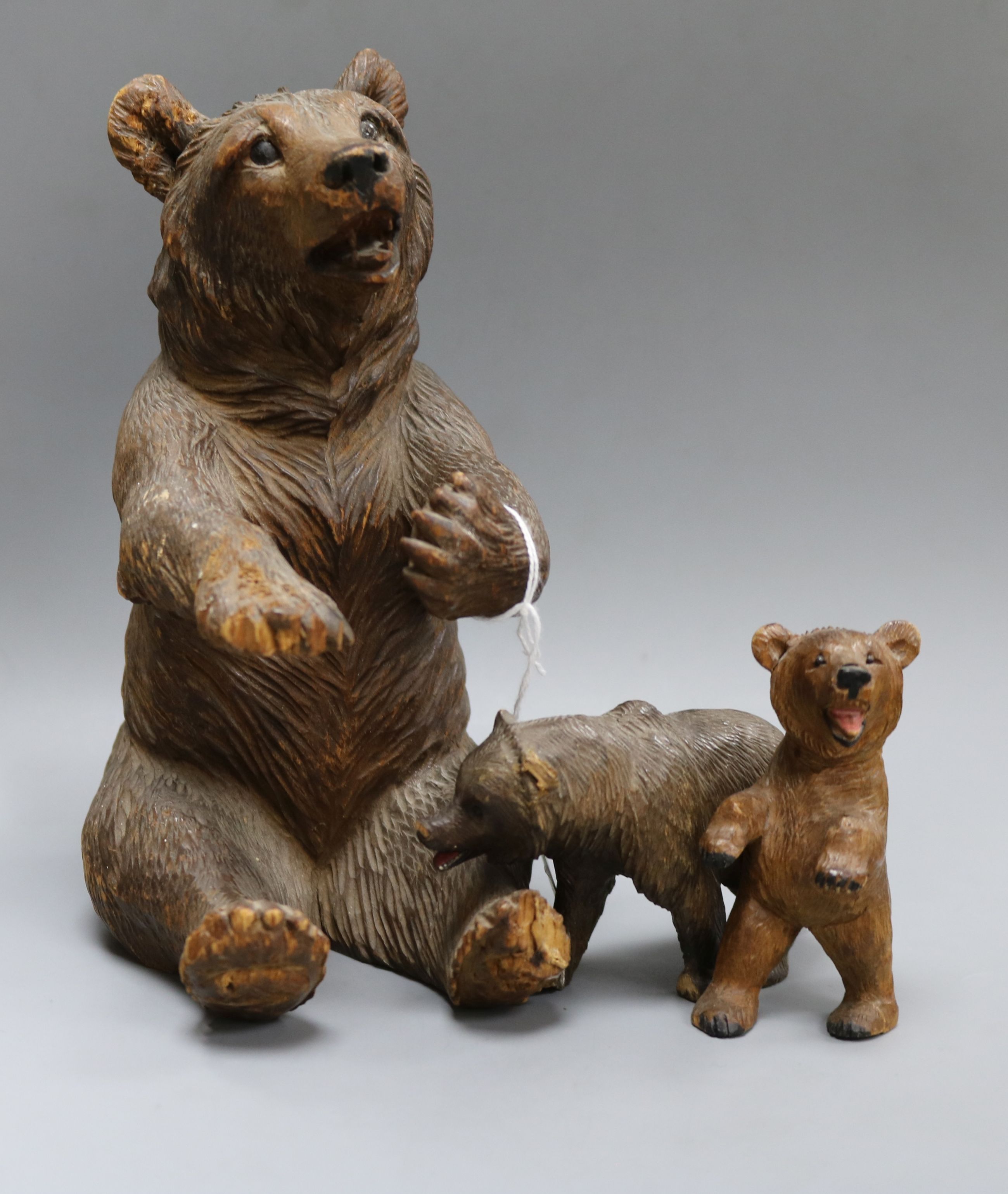 A quantity of Black Forest bear carvings