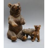 A quantity of Black Forest bear carvings