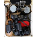 Five pairs of binoculars