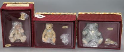 Three boxed Steiff Collection teddy bears