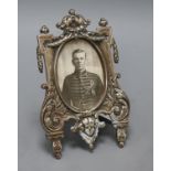 A silver plated photograph frame