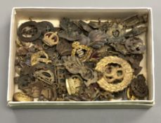 A quantity of Military cap and tunic badges