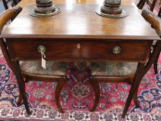 A George III mahogany side table W.95cm