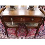 A George III mahogany side table W.95cm