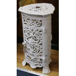 A late 19th century French cast iron heater case H.61cm