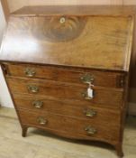 A George III mahogany bureau W.94cm