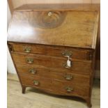 A George III mahogany bureau W.94cm