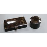 Two tortoiseshell boxes