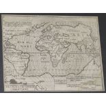 Mercator, 1610 Map of the world, 15 x 19cm.