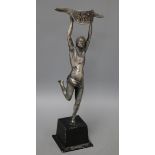 A spelter 'Ricard Anisette' male advertising figure, on base 42cm