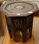 An octagonal Moorish table W.47cm