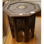 An octagonal Moorish table W.47cm