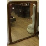 A 19th century French gilt frame wall mirror W.90cm