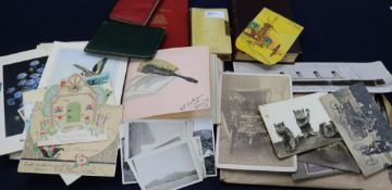 A small collection of family-related ephemera, Edwardian and later, including four albums/