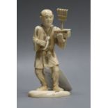 A Japanese sectional ivory figure height 10cm