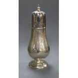 A George V silver sugar caster, 20.7cm, 7 oz.