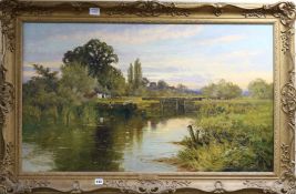 John Horace Hooper (Henry Pennell), oil on canvas, The old loch at Cookham, signed, 60 x 100cm