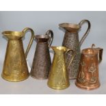 Five Arts & Crafts jugs