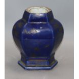 A Chinese blue ground vase, 18th/19th century height 24.5cm