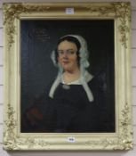 Victorian School, oil on canvas, Portrait of Mrs Beaton Sudeley of Winchcombe, Gloucestershire 1871,