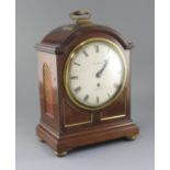 G. Paley of London, a large mahogany cased regulator, with arched case and painted dial, unsigned