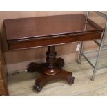 A mid Victorian mahogany tea table W.91cm