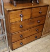 A Victorian mahogany chest of drawers W.94cm