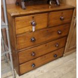 A Victorian mahogany chest of drawers W.94cm