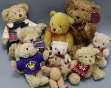 Nine Collector's bears