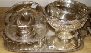 Assorted decorative plated items