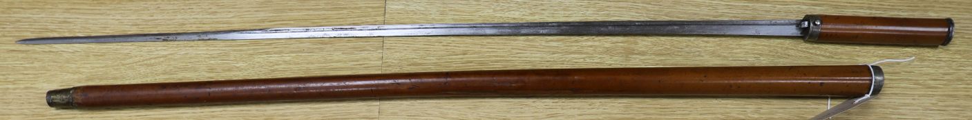 A 19th century malacca cane sword stick