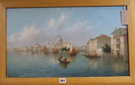 James Salt, oil on canvas, View of Venice, signed, 35 x 60cm