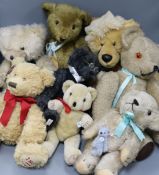 Nine modern Collector's bears