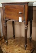 A Regency mahogany bedside cabinet W.42cm