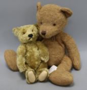 A modern Steiff golden mohair Teddy bear and a French 'Histoire d'Ours' bear with original box