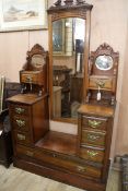 A Victorian walnut dressing table W.114cm