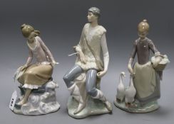 Three Lladro figures