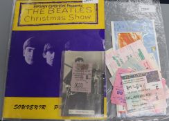 Entertainment Ephemera, including a Beatles Christmas Show souvenir programme, with Astoria ticket
