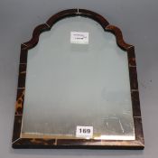 A tortoiseshell framed wall mirror length 39.5cm