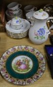 A Meissen teaset and other ceramics