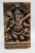 An Indian carved figure of Ganesh, H 42cm