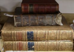 Four leatherbound books, Quaker's Gospel, Nonsens Farthest North, etc