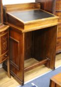 A mahogany clerk's desk W.76cm